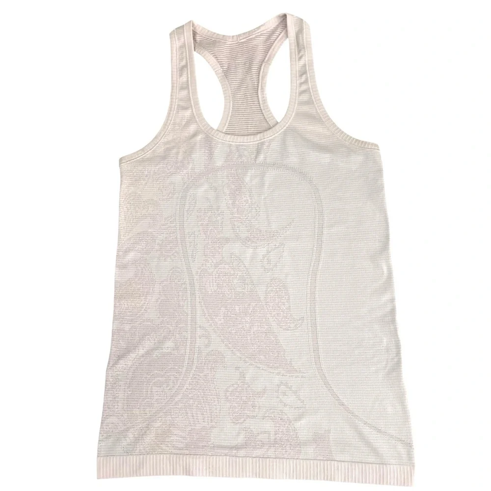 lululemon Run Swiftly Tech Racerback *Paisley‎ Heathered Pretty Pink Sz 4